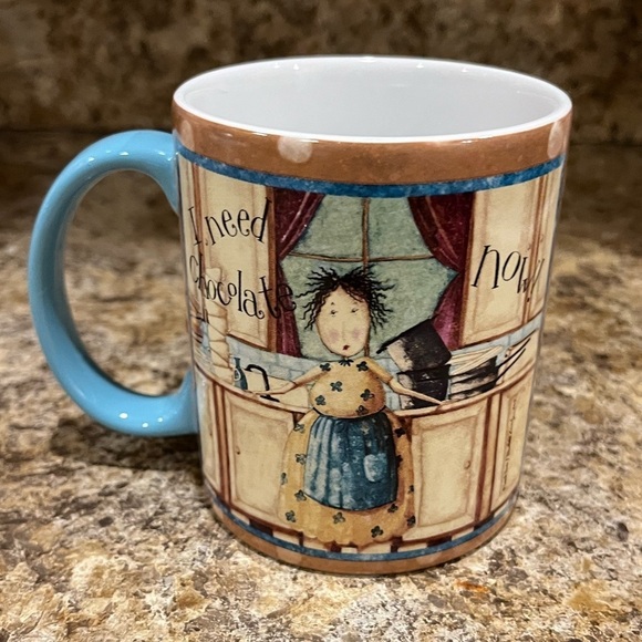 2007 Lang I Need Chocolate Now Mug Coffee Cup - Picture 4 of 13